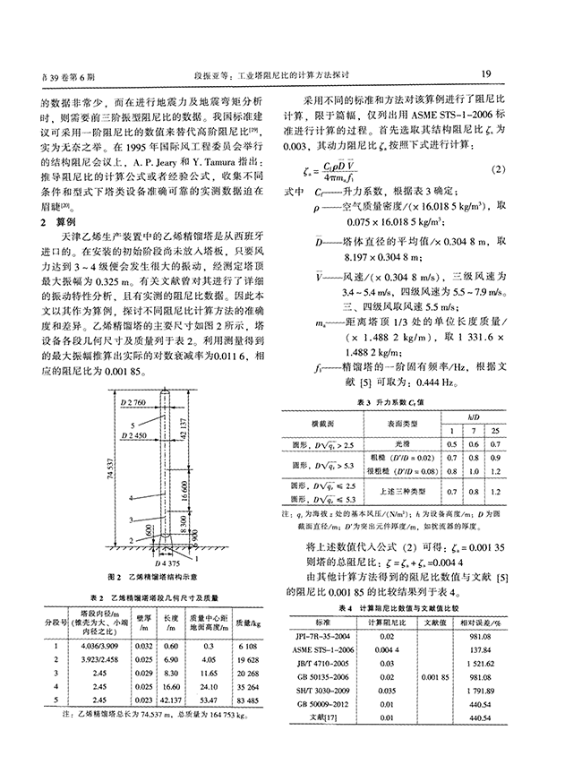 工業(yè)塔阻尼比的計(jì)算方法探討-錦益創(chuàng)典（天津）科技有限責(zé)任公司
