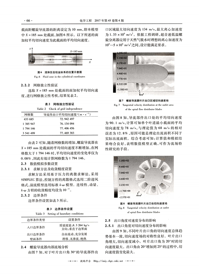 超音速天然氣脫水裝置螺旋導(dǎo)流器的設(shè)計與優(yōu)化-錦益創(chuàng)典（天津）科技有限責任公司